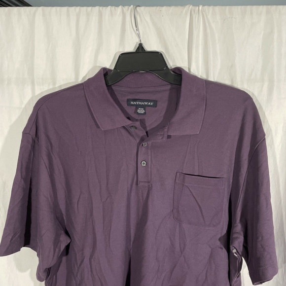 NEW Hathaway [ XXL ]‎ Short Sleeve 3 Button Polo Shirt With Pocket - Picture 4 of 12